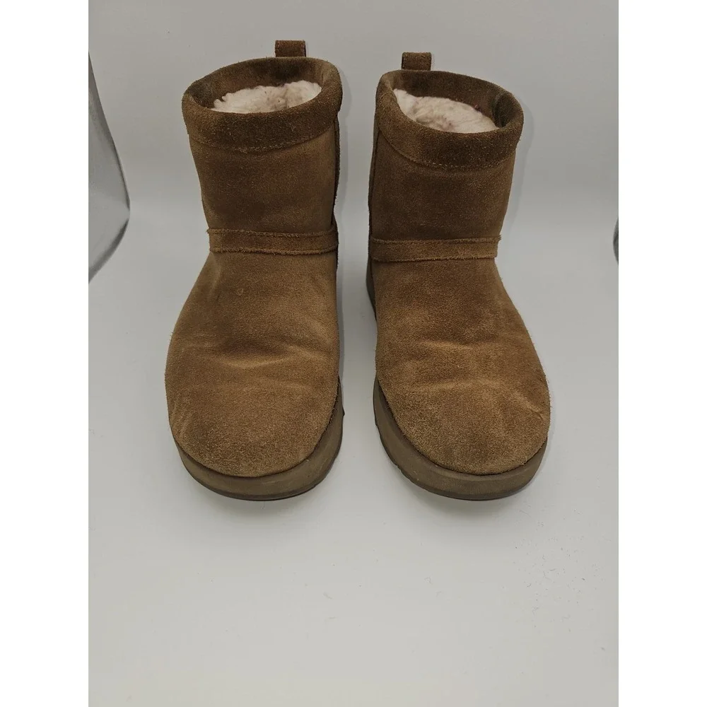 Size 8 - UGG Women's Classic Mini‎ Waterproof Leather Boots 1019641 Chestnut